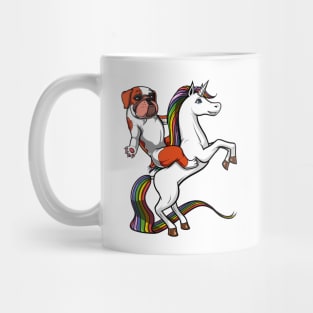 English Bulldog Riding Unicorn Mug